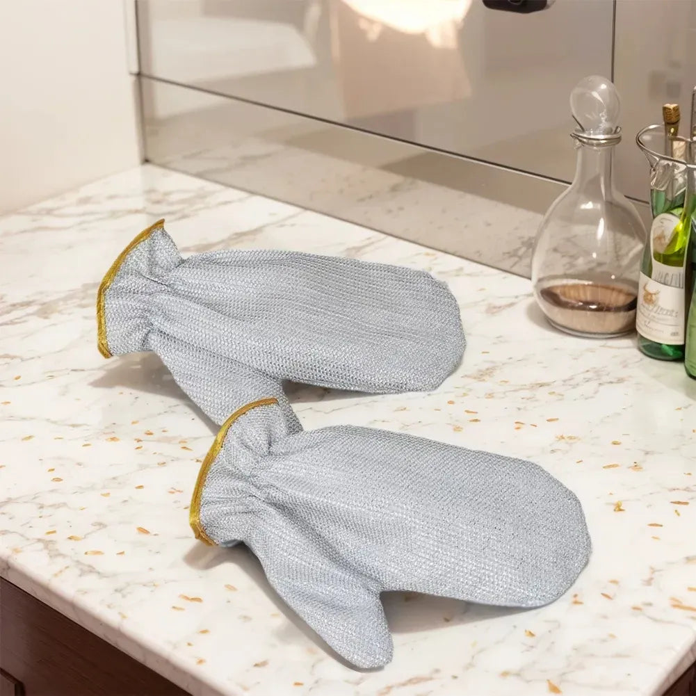 New Steel Wire Dishwashing Gloves for Kitchen Cleaning Waterproof & Insulated