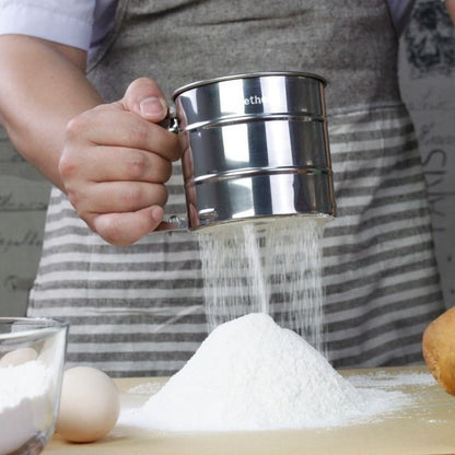 Stainless Steel Mesh Net Flour Sifting Powder Sifter Sieve Strainer