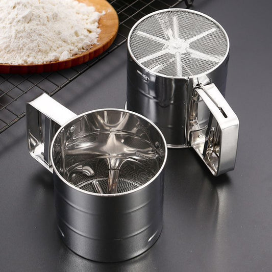 Stainless Steel Mesh Net Flour Sifting Powder Sifter Sieve Strainer