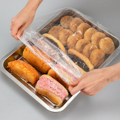 100Pcs Disposable Plastic Bag Food Cover Wrap Elastic Food Bags Lids