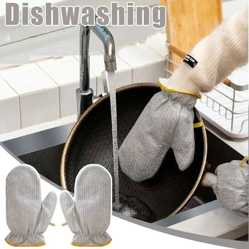 New Steel Wire Dishwashing Gloves for Kitchen Cleaning Waterproof & Insulated
